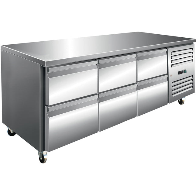 Commercial Refrigerated Counter 6 Drawers Depth 700mm |  Jtgn3160 Tn