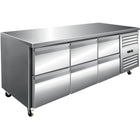 Commercial Refrigerated Counter 6 Drawers Depth 700mm |  6 Drg32 V