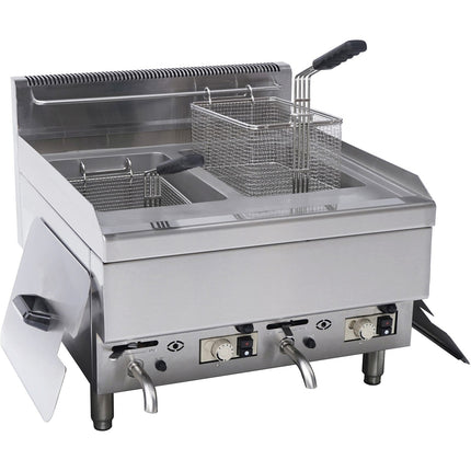 Commercial Gas Fryer 10+10 L Countertop 8k W |  6 Gtrc2