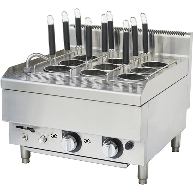 Commercial Gas Pasta Boiler 6 Baskets 28 Litres 8k W Table Top |  6 Gtrm60