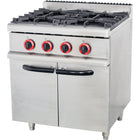 Commercial Gas Range With Cabinet 4 Burners 16k W 700x700x900mm|  70 Qa4 Ms