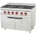 Commercial Gas Range With Cabinet 6 Burners 24k W 1050x700x900mm|  70 Qa6 Ms