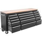 Professional Black Steel Rolling Tool Cabinet 15 Drawers 1826x486x905mm |  722038 A
