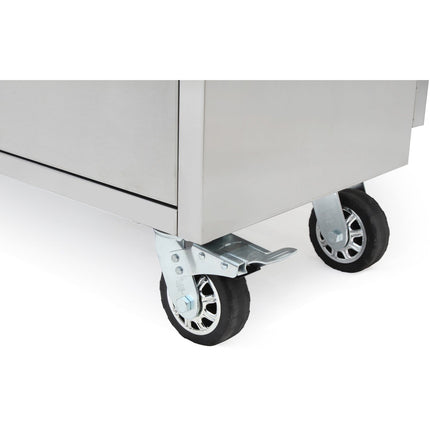 Professional Stainless Steel Rolling Tool Cabinet 15 Drawers 3 Upper Cupboards 1968x500x1825mm |  722038 Ap