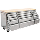 Professional Stainless Steel Rolling Tool Cabinet 15 Drawers 1826x486x905mm |  722038 As