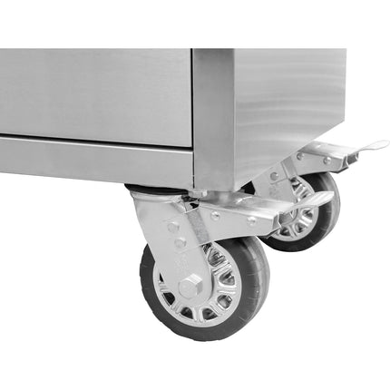 Professional Stainless Steel Rolling Tool Cabinet 15 Drawers 1826x486x905mm |  722038 As