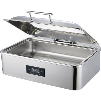 Chafing Dish Electric Heating Glass Lid Stainless Steel 9 Litres |  Acfd9 L01
