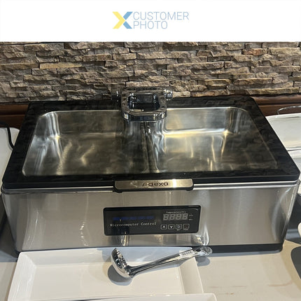 Chafing Dish Electric Heating Glass Lid Stainless Steel 9 Litres |  Acfd9 L02