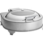 Chafing Dish Electric Heating Round Glass Lid Stainless Steel 6 Litres |  Ad6002