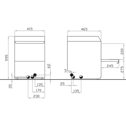 Commercial Glasswasher Premium 350mm Basket 30 Baskets/Hour Rinse Aid Dispenser Detergent Dispenser &Amp; Drain Pump 13 A |  Adx35