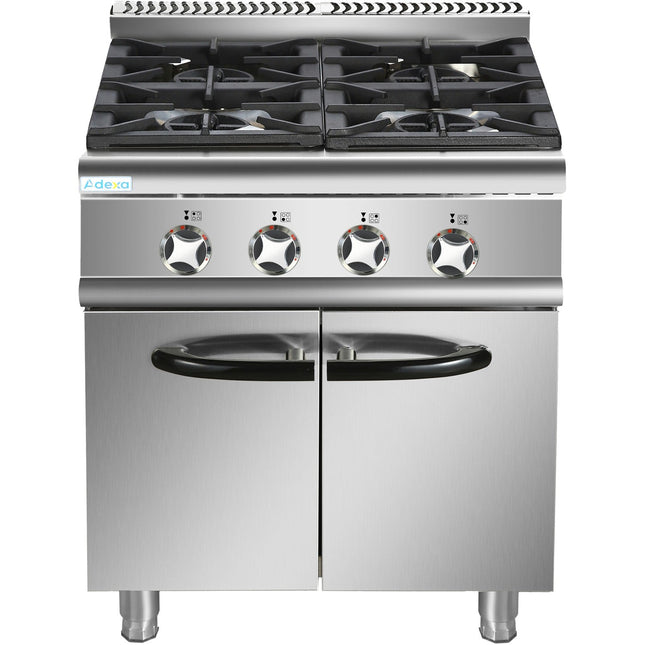 Professional Gas Range 4 Burners 30k W With Cabinet 700mm Depth |  Adx705 B