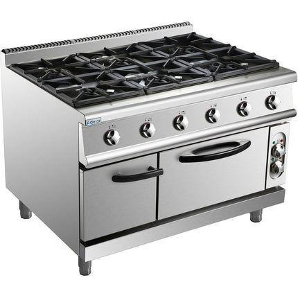 Professional Gas Range 6 Burners 36k W Electric Oven 5.8k W 900mm Depth |  Adx996 Za