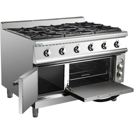 Professional Gas Range 6 Burners 36k W Electric Oven 5.8k W 900mm Depth |  Adx996 Za