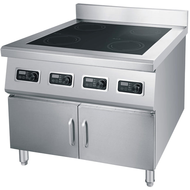 Professional Free Standing Induction Hob With Cabinet 4x3.5k W |  Amtcd406