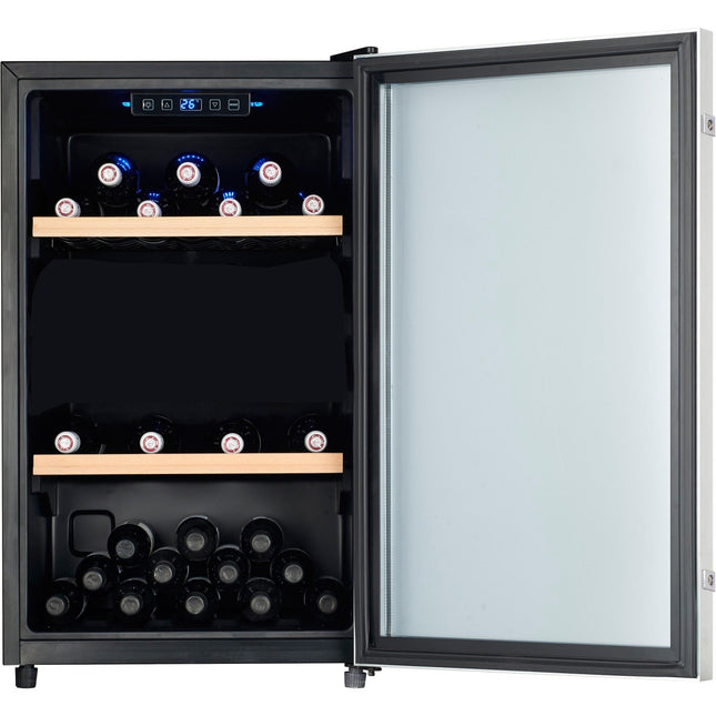 Professional Glass Front Wine Cooler 130 L Black/Silver|  Axw130