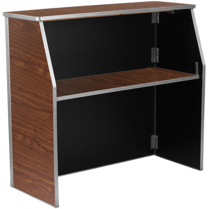 Portable Foldable Bar Walnut Laminate |  Ax204