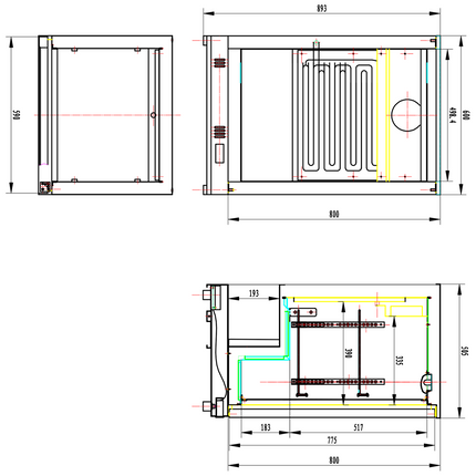 Back Bar Cooler 1 Hinged Door 128 Litres Black |  Bc01 Pp