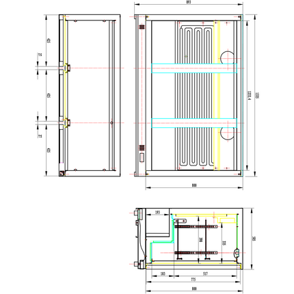 Back Bar Cooler 3 Sliding Doors 300 Litres Black |  Bc03 Ps