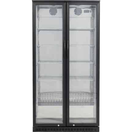 Back Bar Cooler Double Hinged Door 500 Litres Black |  Bc500 G