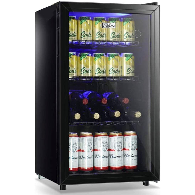 Beer Fridge, Bottle Cooler Glass Door 98 Litres Black |  Bc98