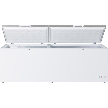 Commercial Chest Freezer Double Stainless Steel Lid 850 Litres |  Bd850 Ss