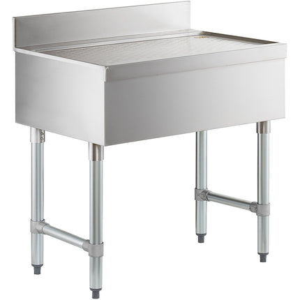 Commercial Bar Drainboard With Backsplash Stainless Steel 610x470x760mm |  Bdu1824