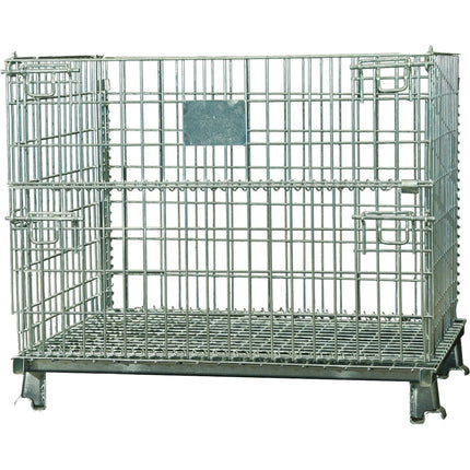 Commercial Heavy Duty Wire Mesh Stillage Collapsible &Amp; Stackable Zinc Plated Steel 1000kg Capacity 1000x800x840mm | Bhk35