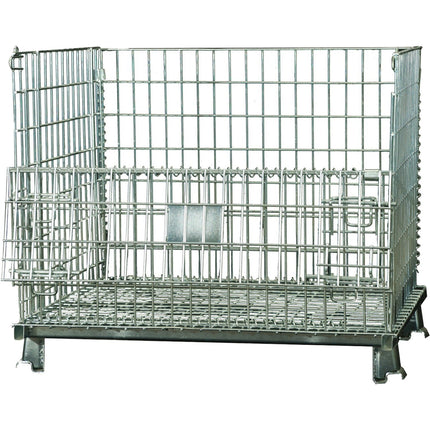 Commercial Heavy Duty Wire Mesh Stillage Collapsible &Amp; Stackable Zinc Plated Steel 1000kg Capacity 1000x800x840mm | Bhk35
