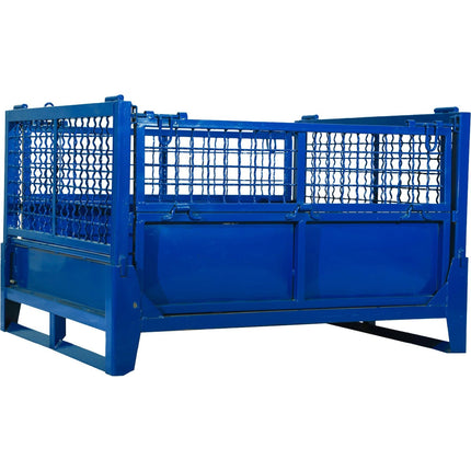 Commercial Heavy Duty Folding Pallet Cage Stillage Collapsible &Amp; Stackable Powsered Coated Steel 1200x1000x750mm | Bhk75