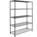Commercial Shelving Unit 5 Tier 1250kg Width 1800mm Depth 450mm Black Wire |  Amj412