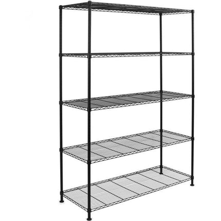 Commercial Shelving Unit 5 Tier 1250kg Width 1800mm Depth 600mm Black Wire |  Amj444