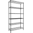 Commercial Shelving Unit 6 Tier 1500kg Width 1800mm Depth 450mm Black Wire |  Amj468