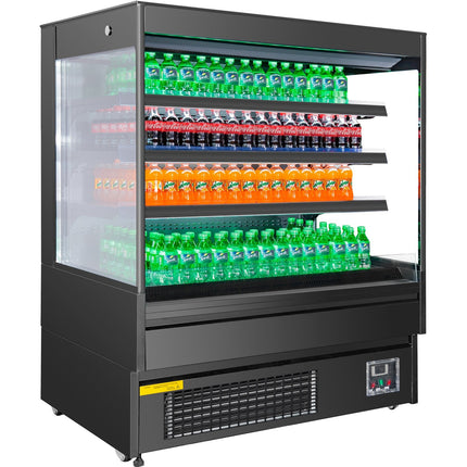 Wall Cabinet Multi Deck Refrigerator Night Curtain Black 1200x700x1395mm | Bluel212