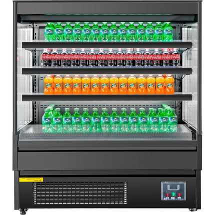 Wall Cabinet Multi Deck Refrigerator Night Curtain Black 1200x700x1395mm | Bluel212