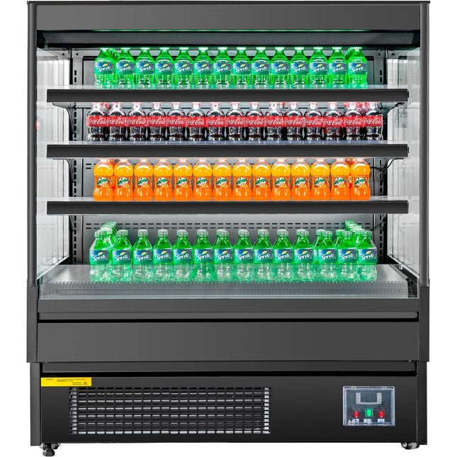 Wall Cabinet Multi Deck Refrigerator Night Curtain Black 1200x700x1395mm | Bluel212