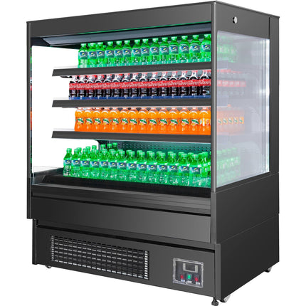 Wall Cabinet Multi Deck Refrigerator Night Curtain Black 1200x700x1395mm | Bluel212