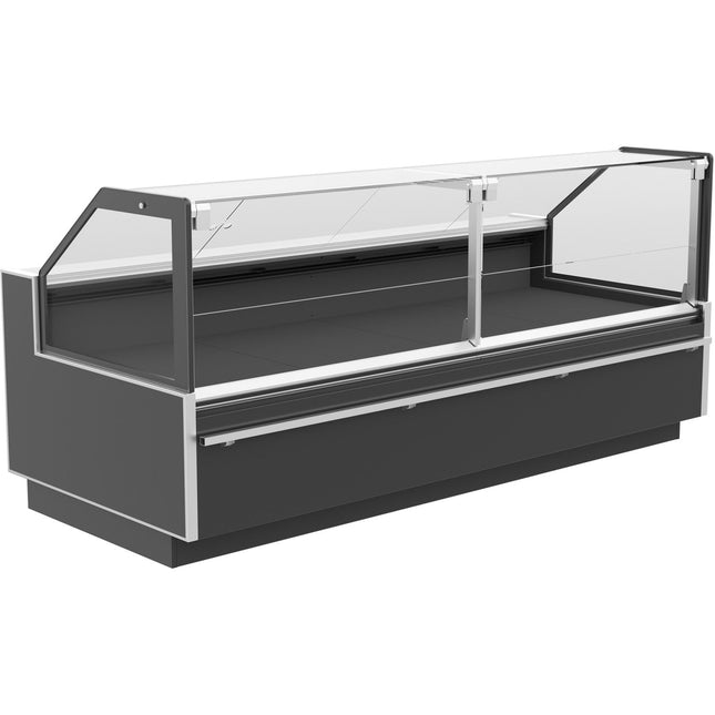 Commercial Open Deli Serve Over Counter Straight Glass Front Height Adjustable Feet 1250x960x1190mm | Bluel224