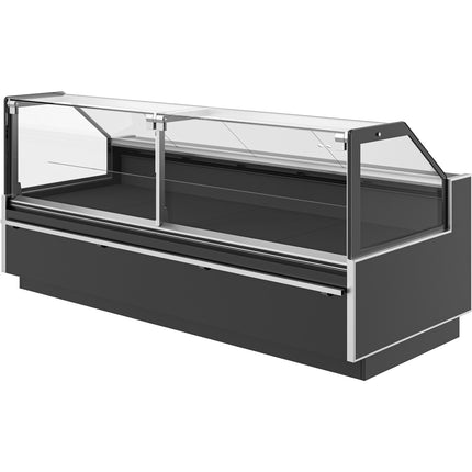 Commercial Open Deli Serve Over Counter Straight Glass Front Height Adjustable Feet 1250x960x1190mm | Bluel224