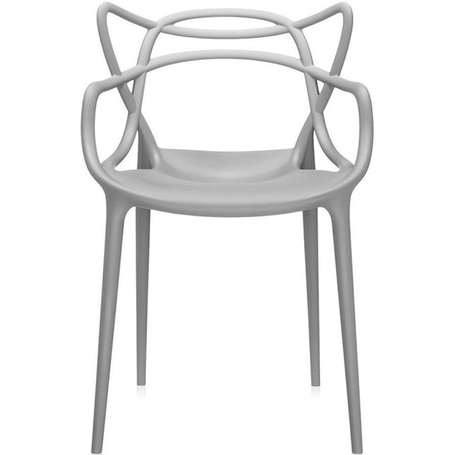 Bistro Dining Arm Chair Plastic Grey Indoors &Amp; Outdoors |  Ww023 Grey