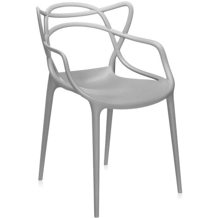 Bistro Dining Arm Chair Plastic Grey Indoors &Amp; Outdoors |  Ww023 Grey