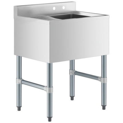 Commercial Sink Stainless Steel 1 Bowl Left Side Drain Board | Bs1 T24 L