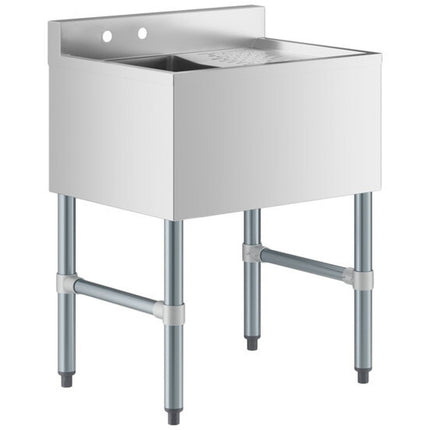 Commercial Sink Stainless Steel 1 Bowl Right Side Drain Board |  Bs1 T24 R