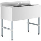 Commercial Sink Stainless Steel 2 Bowl Left Side Drain Board | Bs2 T36 L