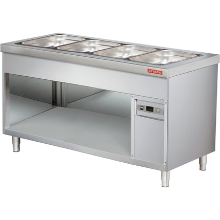Professional Bain Marie With Open Cupboard 4x Gn1/1 |  Bteb714 Fn