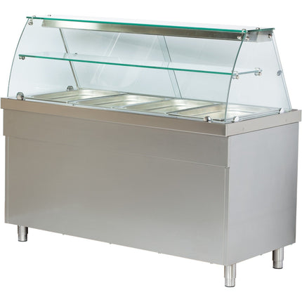Professional Bain Marie Showcase With Open Cupboard 4x Gn1/1 |  Cbe714