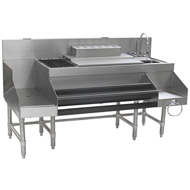 Commercial Stainless Steel Cocktail Station With Backsplash 1520x760x760mm |  Ccs6012 Ld