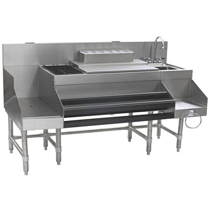 Commercial Stainless Steel Cocktail Station With Backsplash 1675x760x760mm |  Ccs6618 Wb