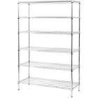Commercial Shelving Unit 6 Tier 1500kg Width 1800mm Depth 450mm Chrome Wire |  Amj464