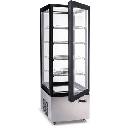 Refrigerated Display Case 400 Litres Black/Stainless Steel |  Cl400