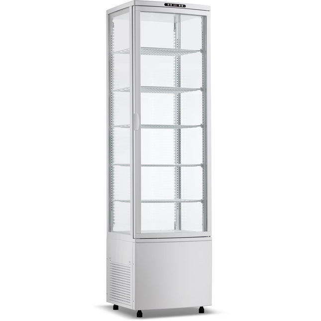 Upright Display Fridge 288 Litres 5 Shelves White 1 Flat Door |  Cl288 W